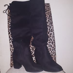 Black over the knee boots